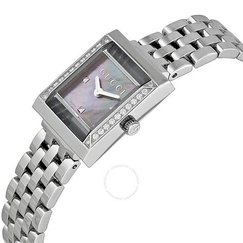 gucci g-frame diamond stainless steel bracelet watch|gucci bracelet watches for women.